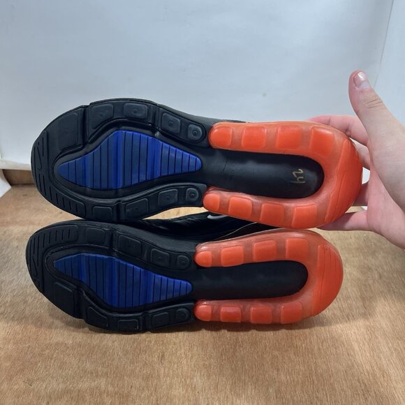 Nike Air Max 270 Men Size 9.5 Black Bright Crimson 2021 Shoes - Picture 9 of 11